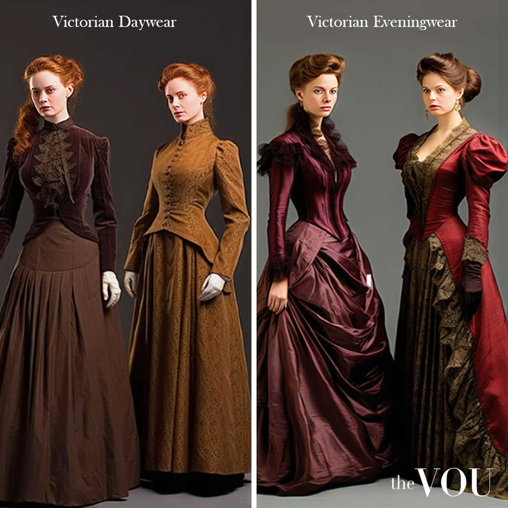 Victorian Daywear vs Eveningwear