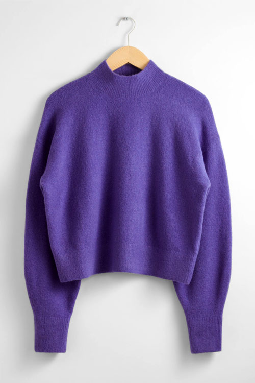 & Other Stories Clean Girl Aesthetic Knit Sweater in Purple