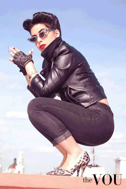 Greaser fashion style female