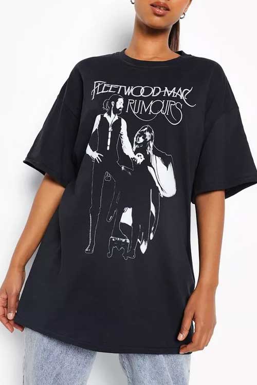 Black Maternity Fleetwood Mac License T-shirt