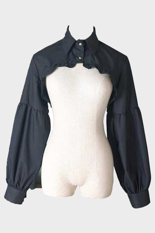 Elegtiskas Detachable Dickey Blouse False Collar Half Shirt Blouse Collar Crop Top