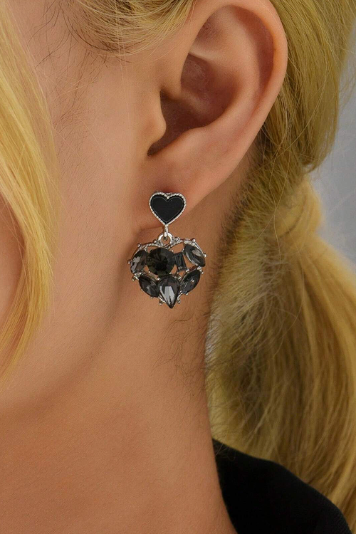 Fashionable & Concise & Sparkling Heart Shaped Personalized Women's Earrings