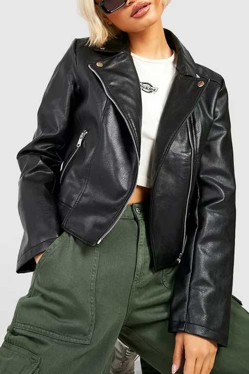 Faux Leather Moto Jacket 02