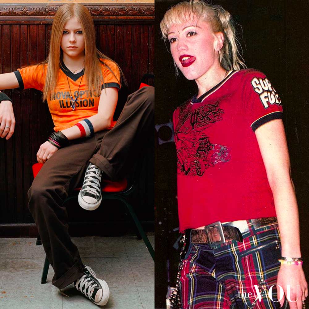 Gwen Stefani and Avril Lavigne Y2K Style Baby Tees
