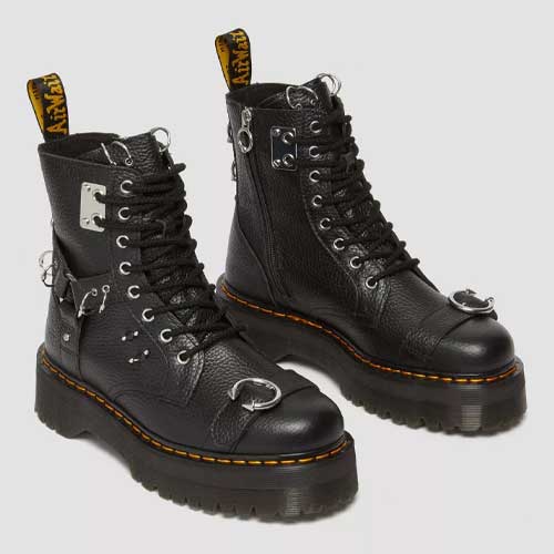 Jadon boot piercing milled nappa leather platforms