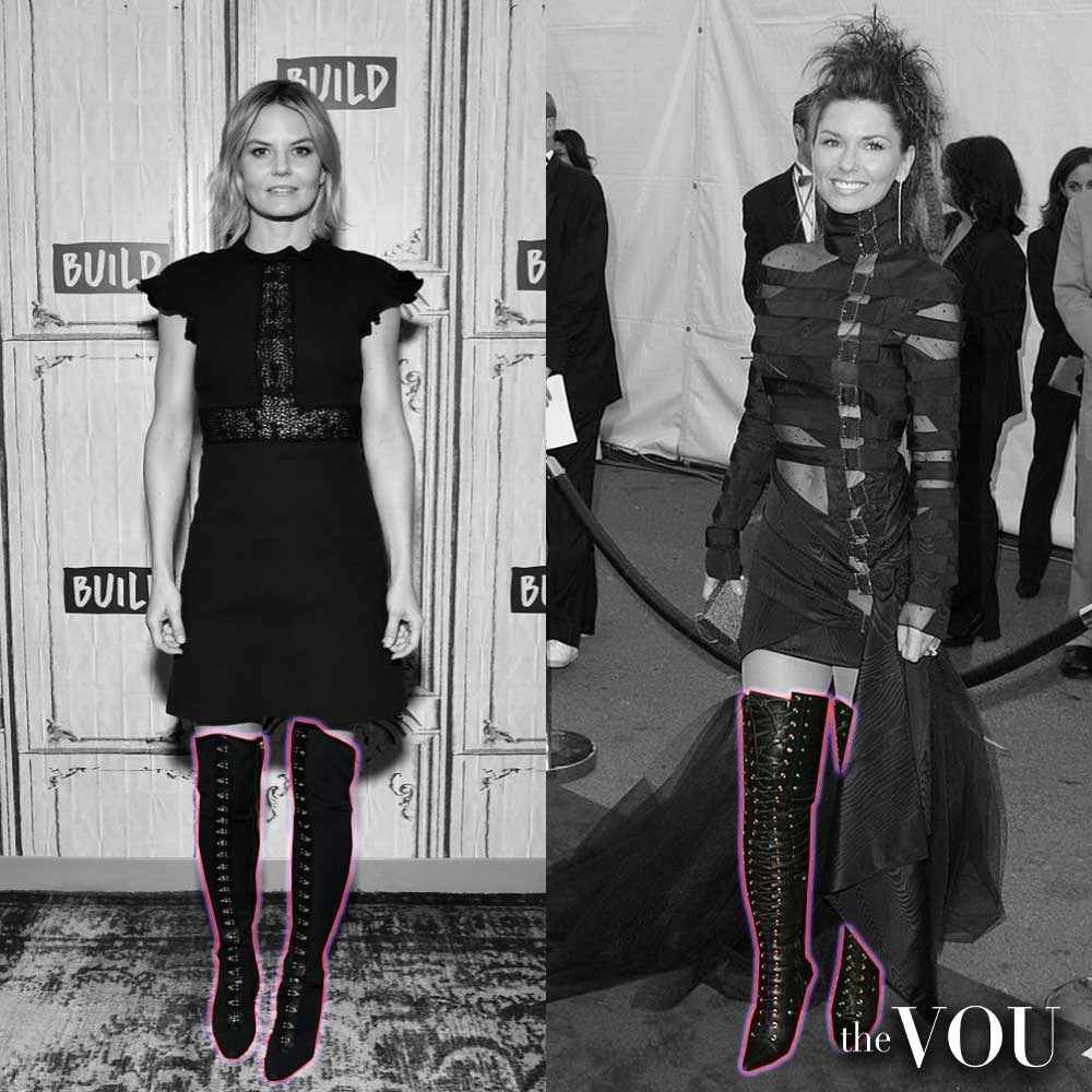 Jennifer Morrison and Shania Twain are wearing knee-high boots