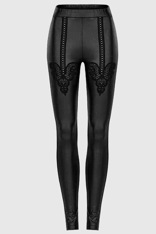 Lace Overlay Gothic Jeggings