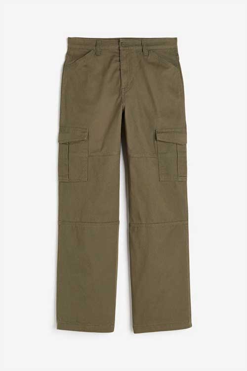 Loose-fit cargo pants in cotton twill