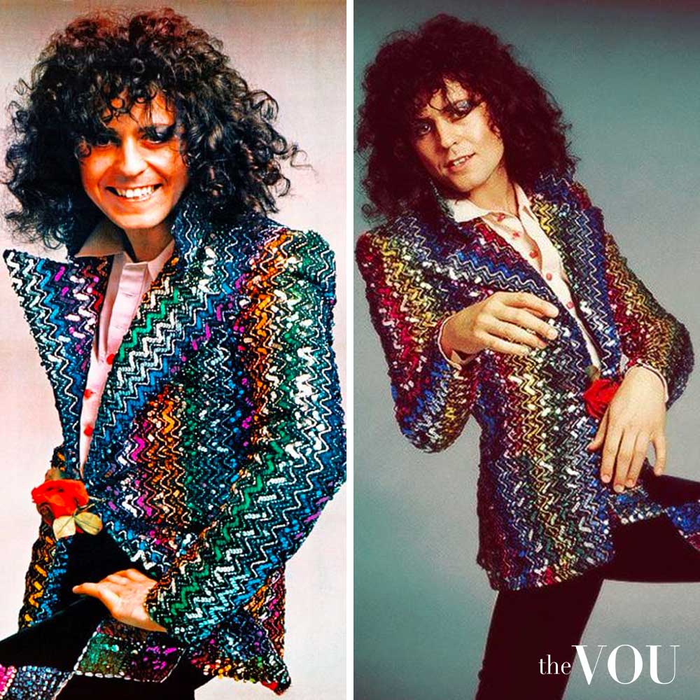 Marc Bolan 70s Glam Rock style sequin jacket