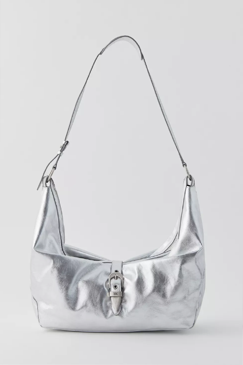 Marge Sherwood Metallic Belted Hobo Bag