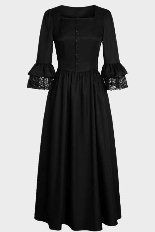 Pioneer Colonial Dress for Women 1800s Victorian Renaissance Prairie Pilgrim Civil War Dresses