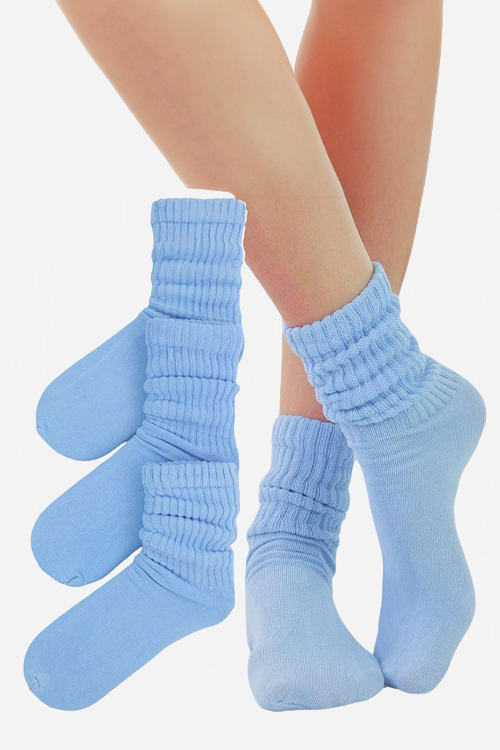 ToBeInStyle Pack Of 3 Of Colorful Unisex Fashion Slouch Socks
