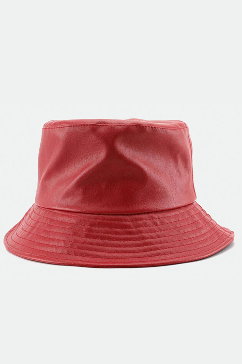 Women's Multicolor Pu Leather Fisherman Hat