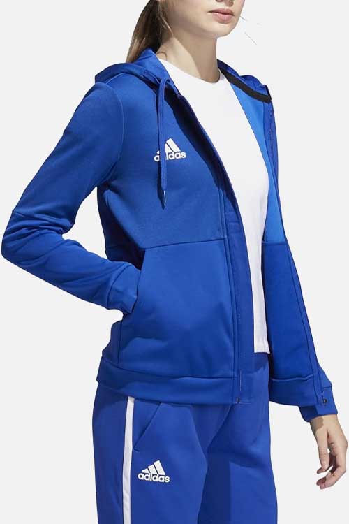 adidas Issue Full Zip Jacket - Womens Casual L Team Royal BlueWhite