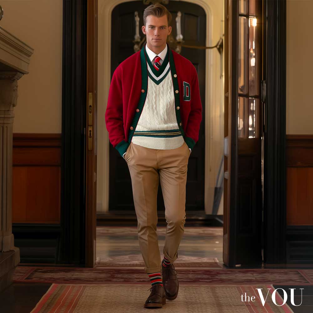 Ivy League College Style Cardigan look