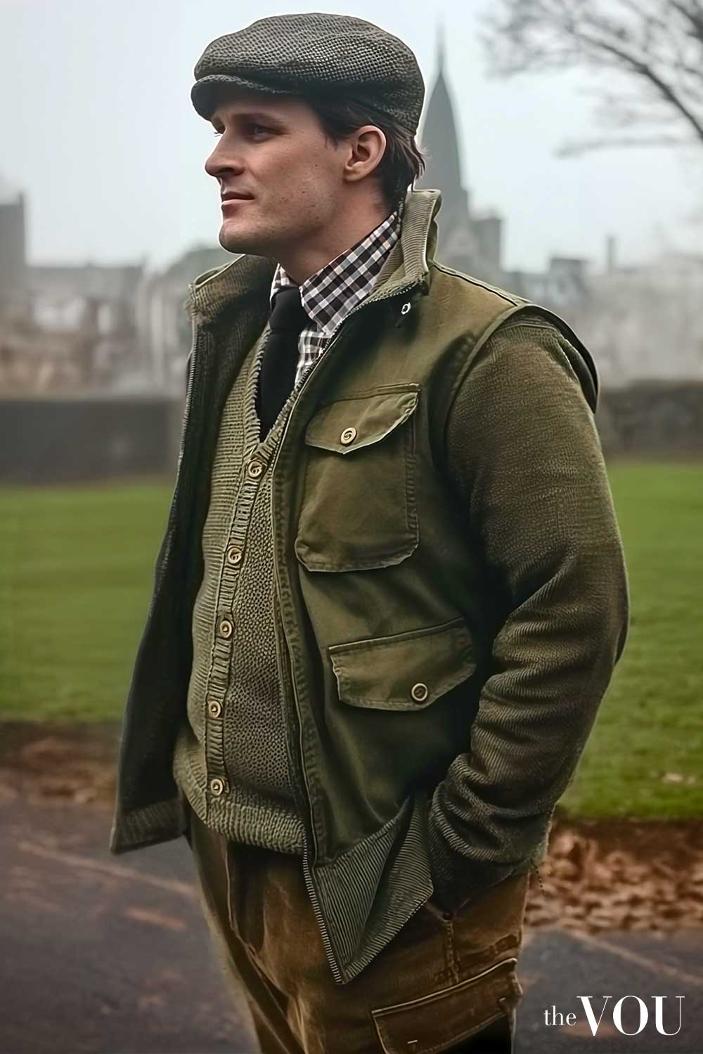 British Country Hunting Preppy style outfit idea