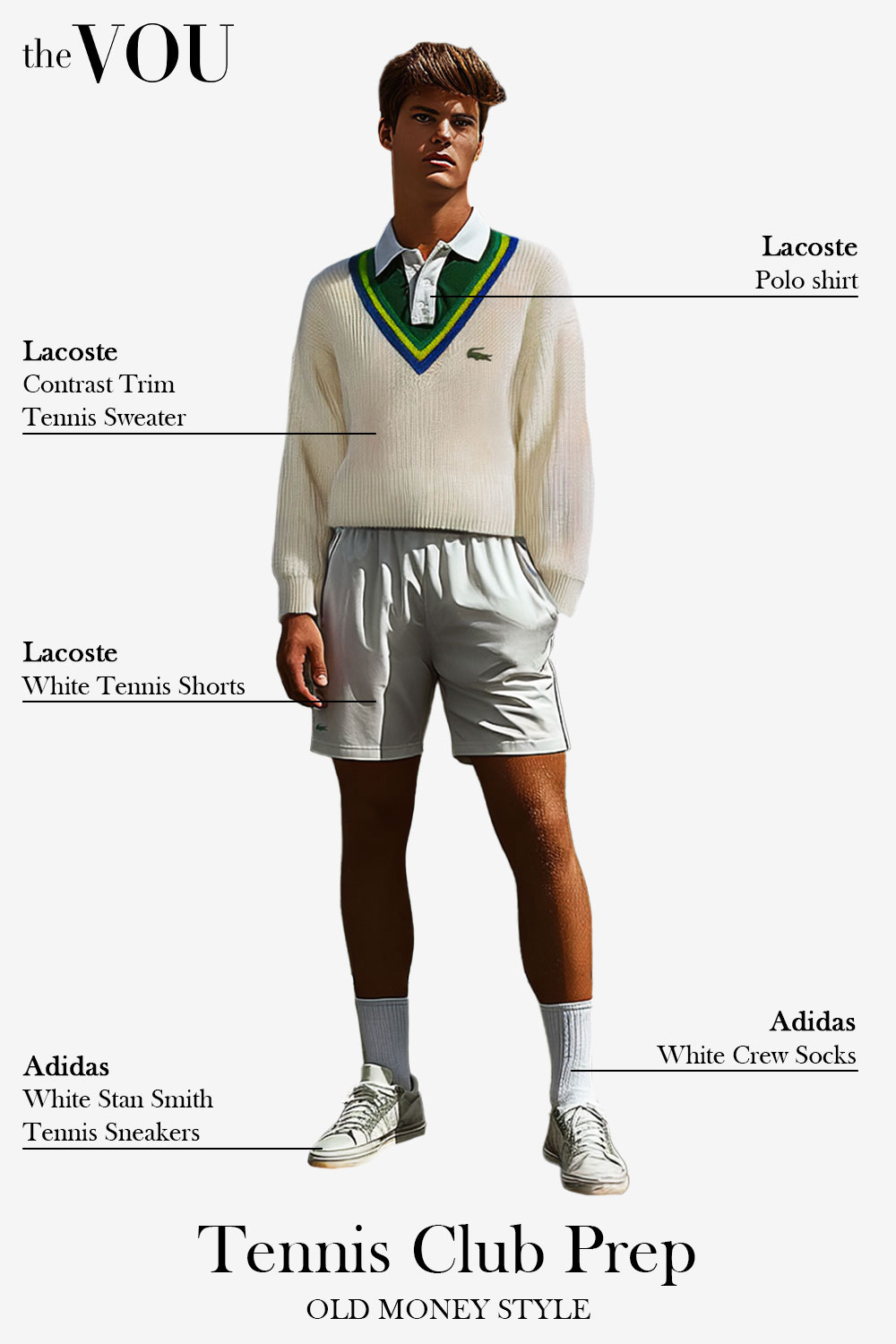 Tennis Preppy style Outfit Idea