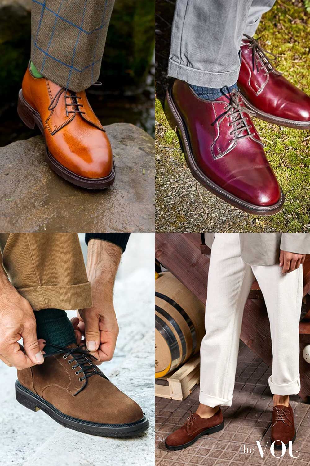 Business casual Old Money style derby shoes
