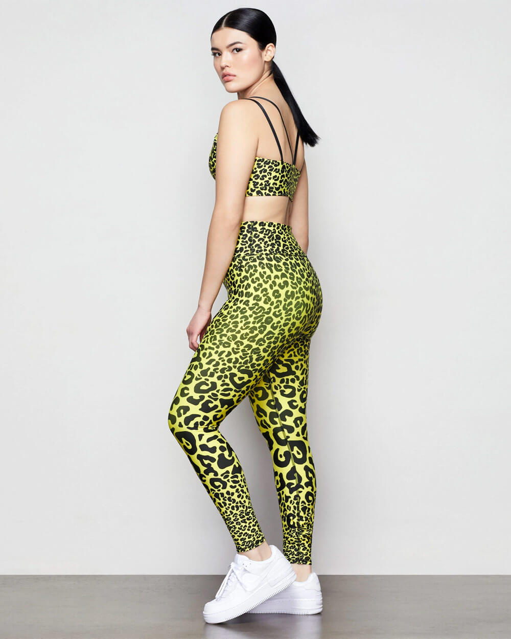 Good American gym leopard print tights