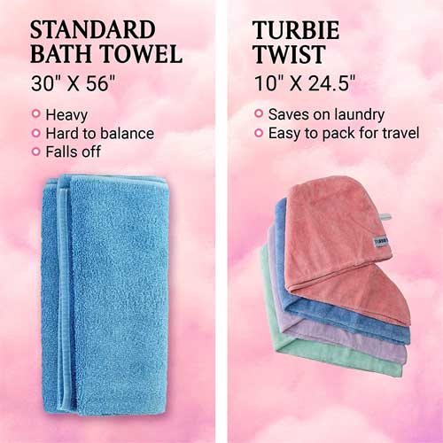 TURBIE TWIST Microfiber Hair Towel Wrap