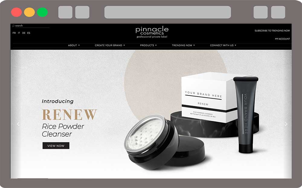Pinnacle Cosmetics private label cosmetics