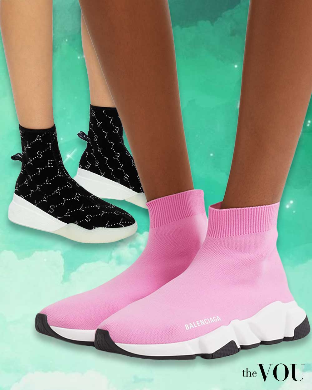 Women's Designer Style Knit Speed Sock Runner shoes Men's Trainers Sneakers UK