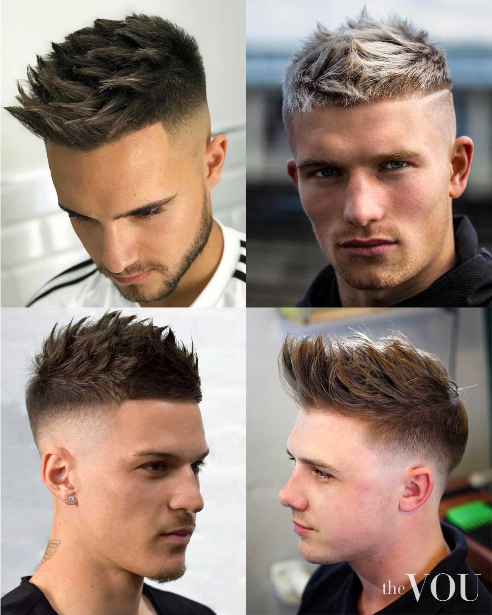 Spiky fade haircuts for men