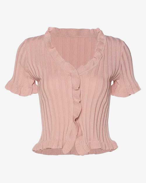 Retro V-neck Blouse With Buttons