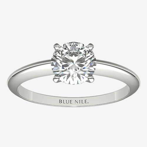 Classic Four-Prong Solitaire Simple Engagement Ring