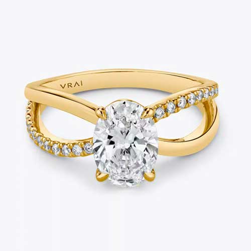 The Duet Oval Engagement Ring