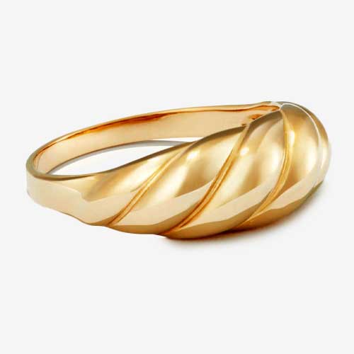 Mejuri Thin Croissant Dome Pinky Promise Ring
