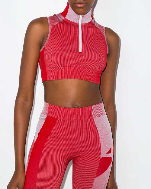 Y-3 Red Classic Seamless Crop Top