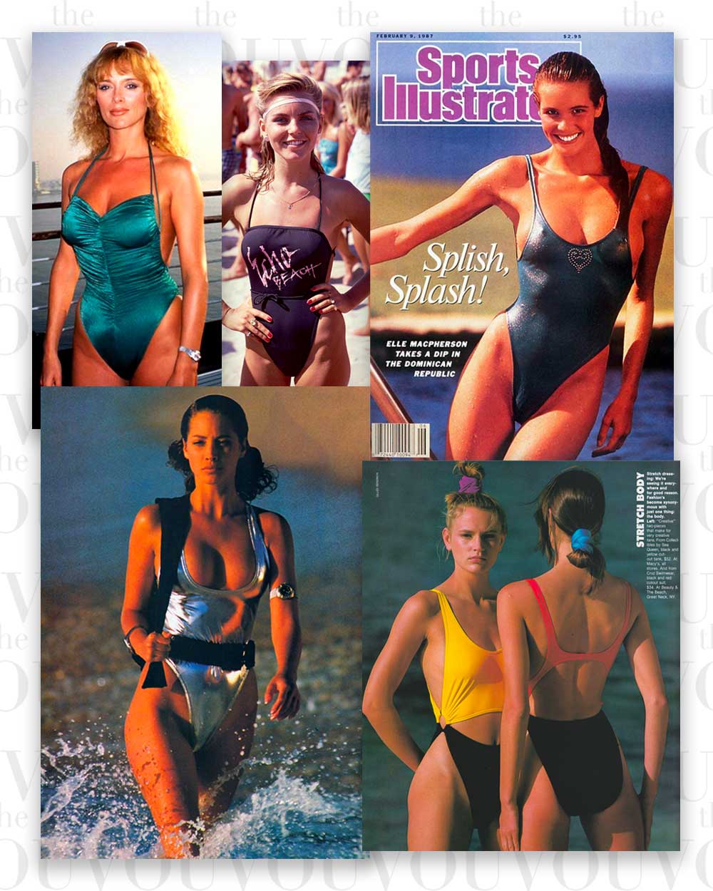 90s High-cut Swimsuits - eighties swimsuits - 1980s swimsuits - 80s swimwear