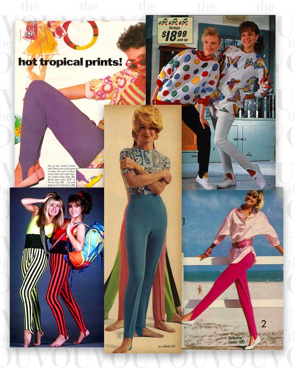 Stirrup Pants & Leggings 80s fashion - eighties stirrups - 1980s leggings