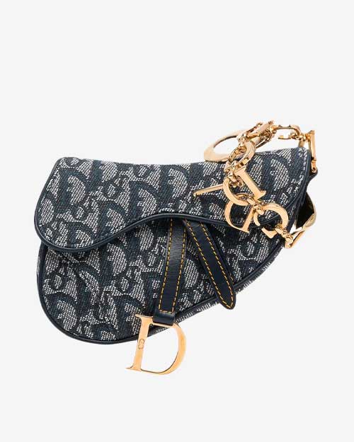 Christian Dior 1990s Vintage Trotter Saddle pouch