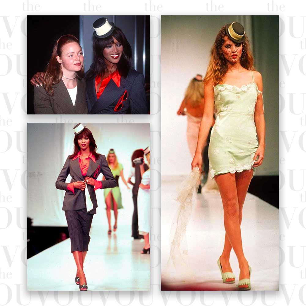 Fashion Designer Stella McCartney Graduation Collection In 1995 With supermodels Naomi Campbell & Kate Moss