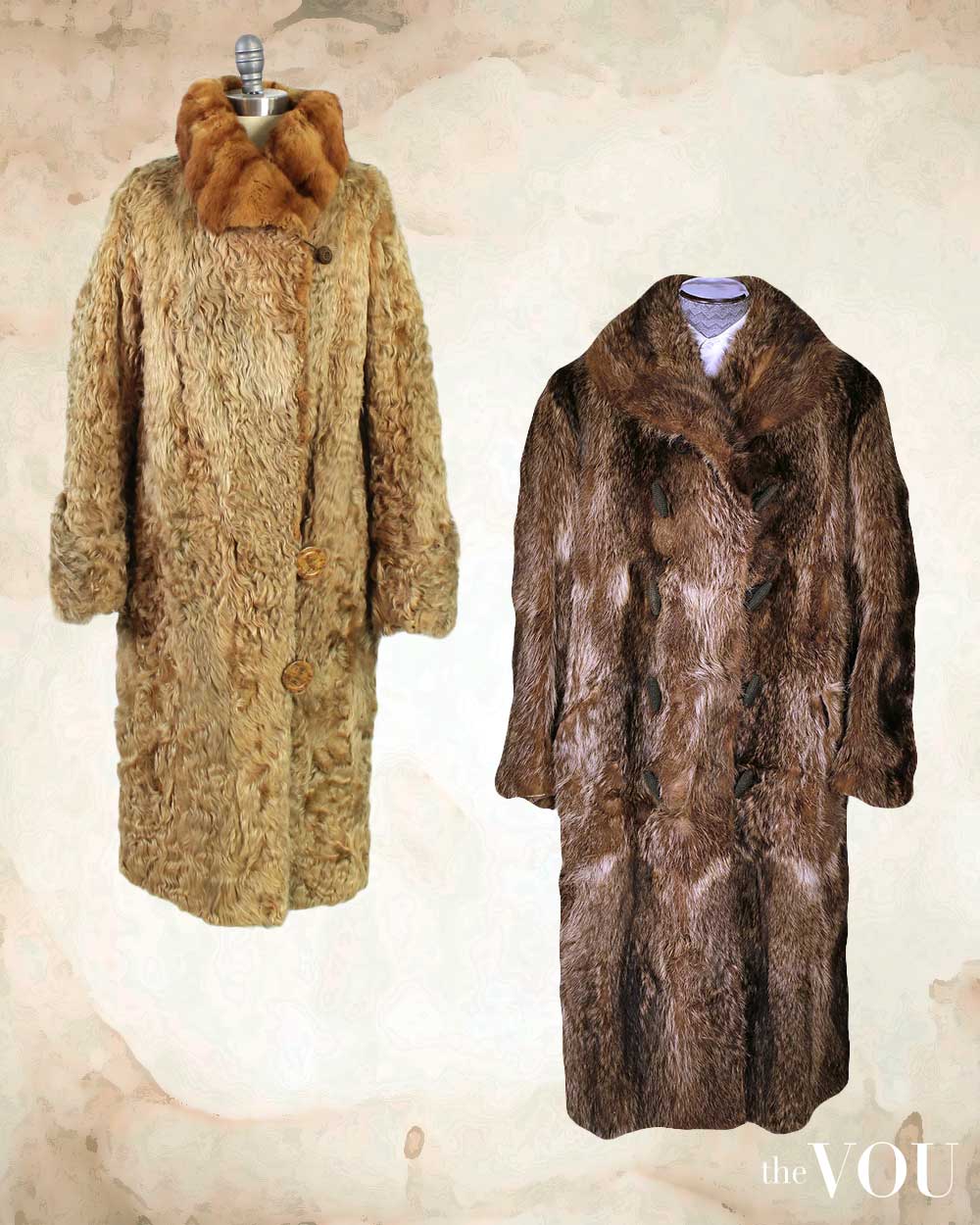 1920s Fashion Long Fur Coat