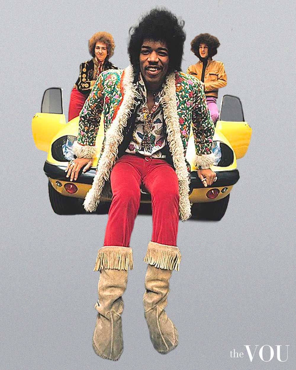 Jimi Hendrix Colorful Menswear in the 1960s