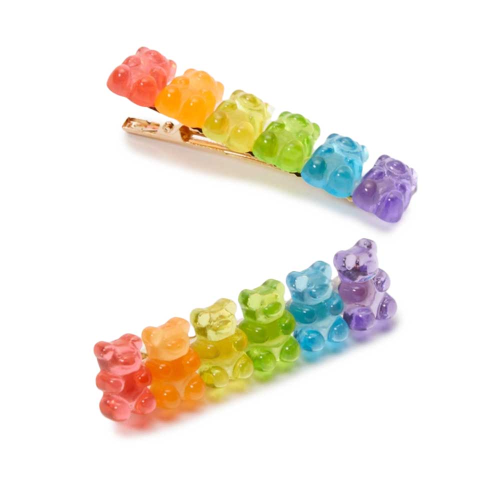 Rainbow Gummy Bear Hair Clips
