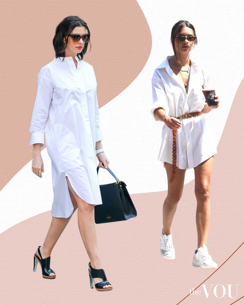 Minimalist Style White Midi Shirtdress