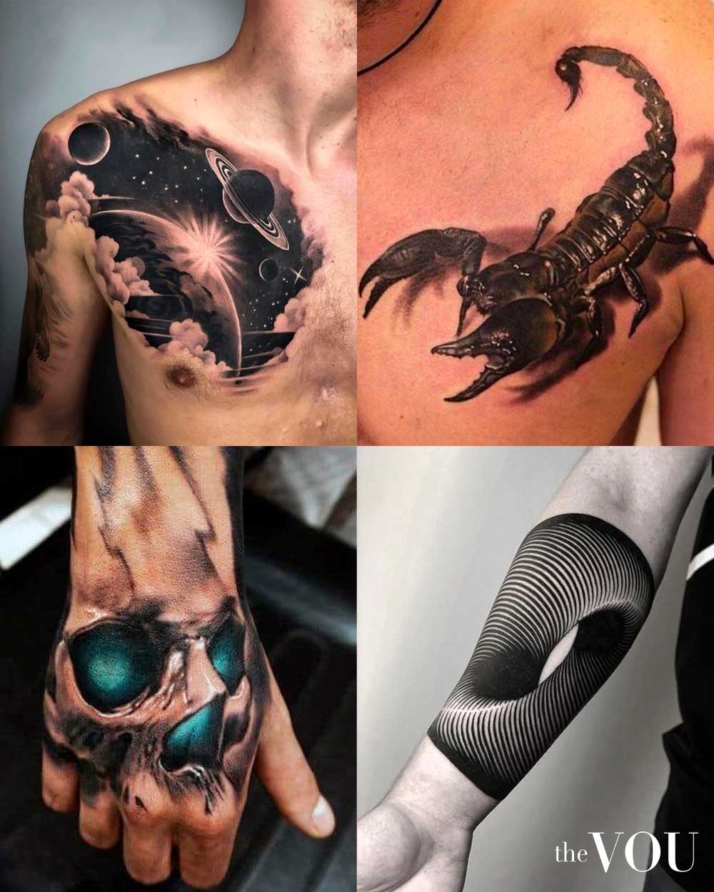 3d star tattoo designs for men