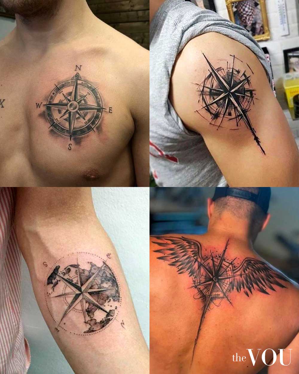 80 Compass Tattoos: Meaning, Design Ideas For Men & Women - DMARGE