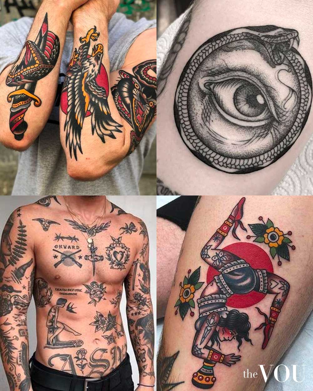 50 Bright  Trendy American Traditional Tattoos To Be Inspired  InkMatch