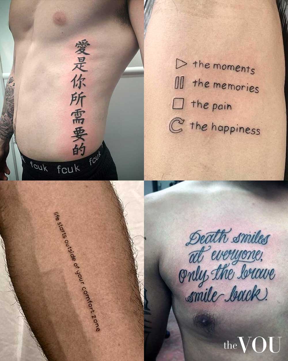 44 Meaningful Quote Tattoos to Memorize Your Special Moments  Hairstylery