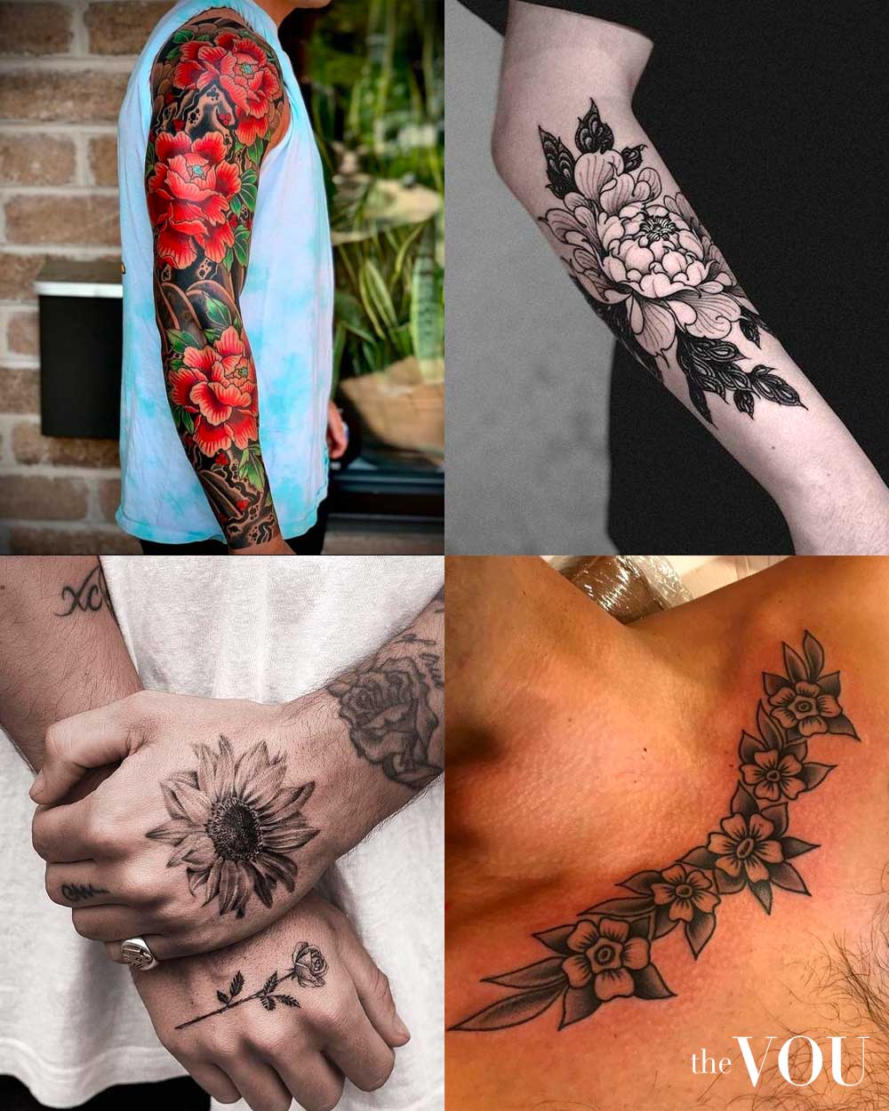 Top 89+ flower tattoos on men - thtantai2