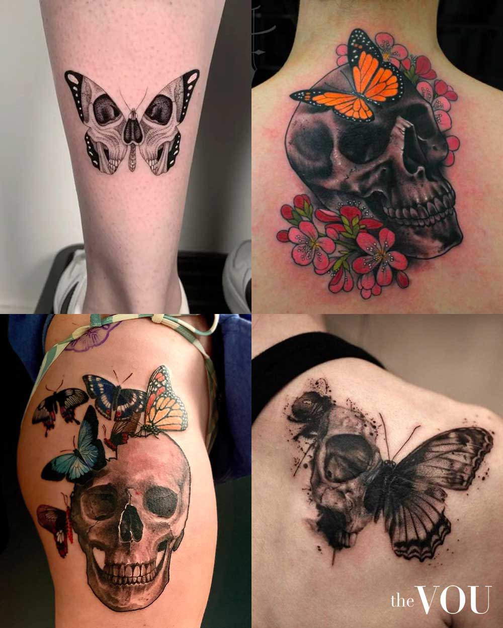 Buy 2pcstemporary Butterfly Skull Tattootemporary Skull Online in India   Etsy