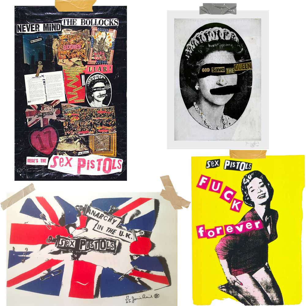 Jamie Reid Sex Pistols artwork