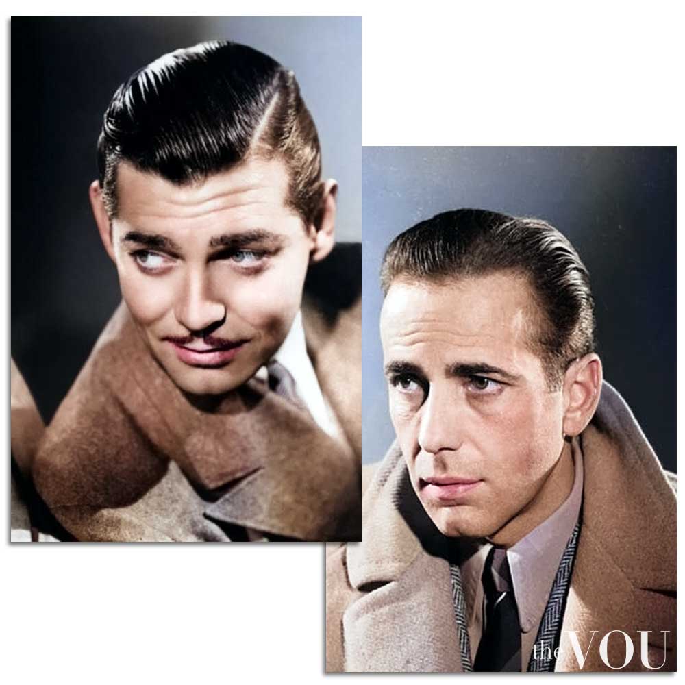 Clark Gable and Humphrey Bogart Slick Back Old Money Hairstyle