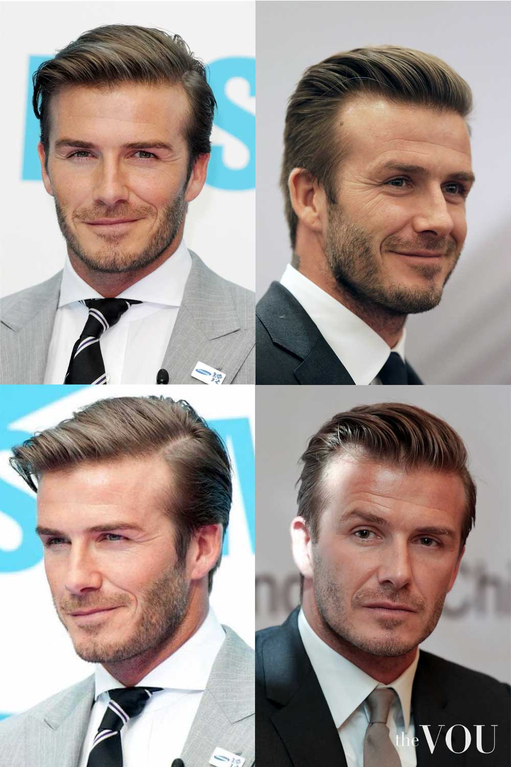 David Beckham Classic Side Part Old Money Hairstyle