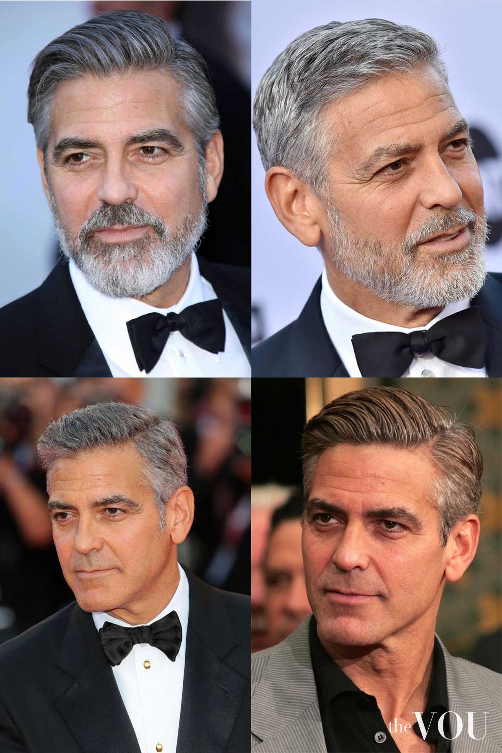 George Clooney Classic Side Part Old Money Hairstyle